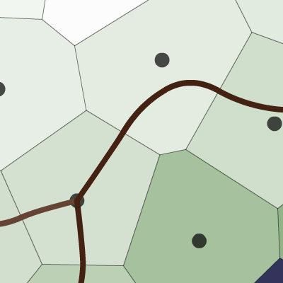 Close up view of road splines